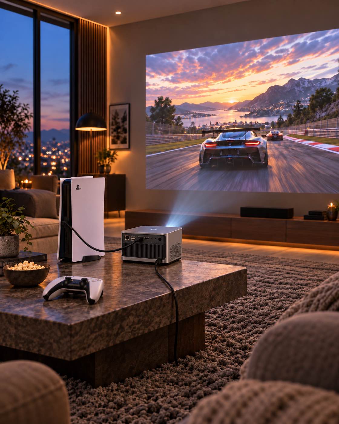 Projektorland Grand Cinema – compatible con 4K, Full HD 1080p, 580 lúmenes ANSI, HDMI y USB