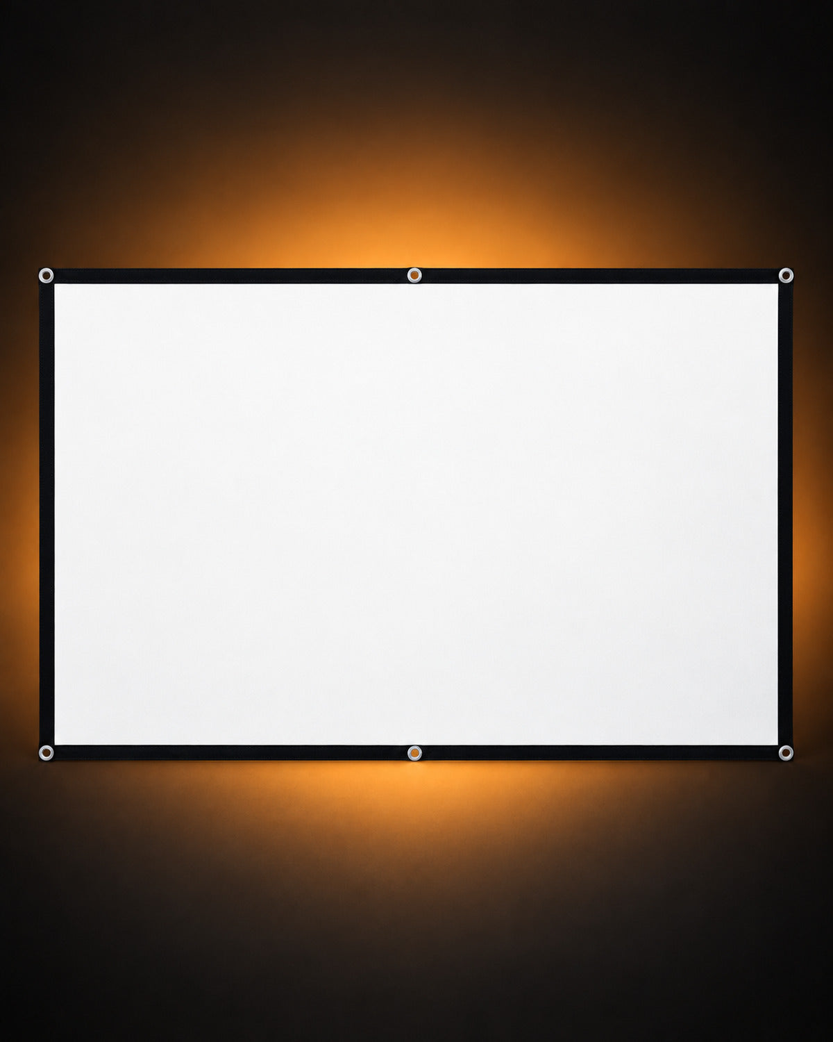 Pantalla de proyección blanca con borde negro – imagen 5