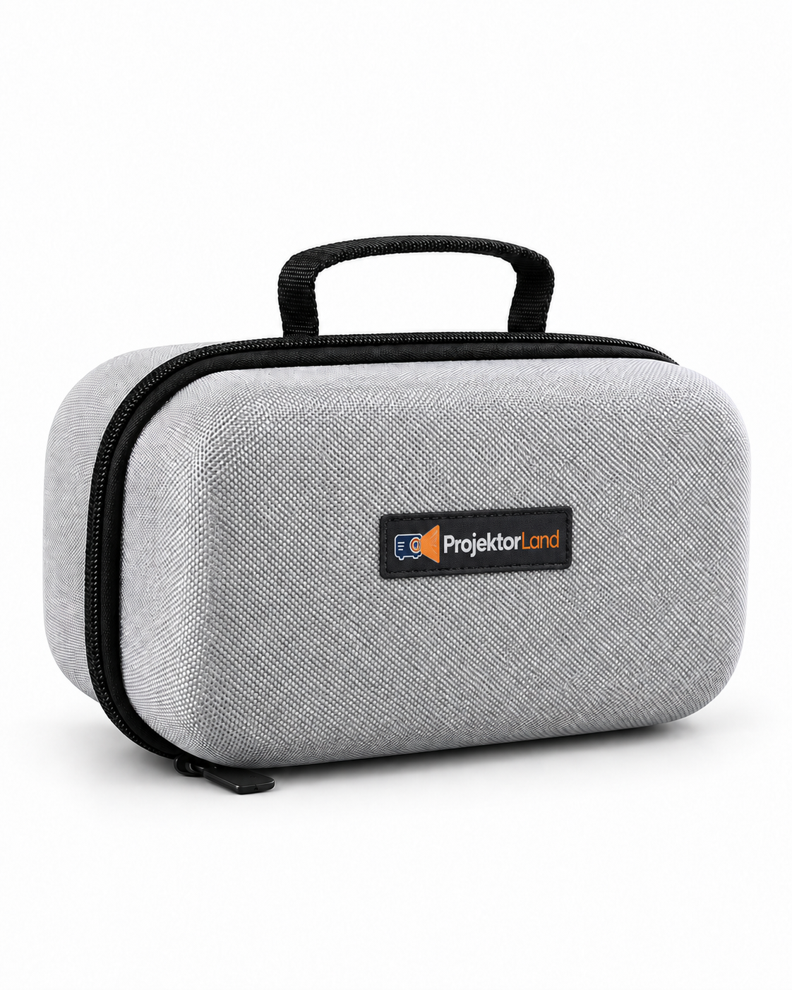 Bolsa de transporte gris con logotipo de Projektorland – imagen 01