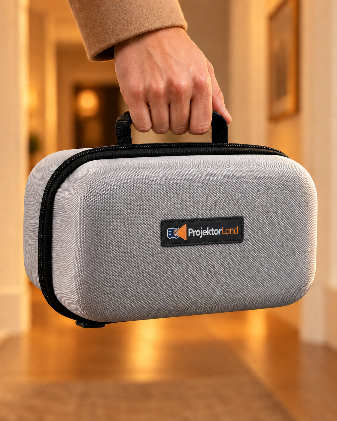 Asa de transporte y forma limpia de la funda protectora