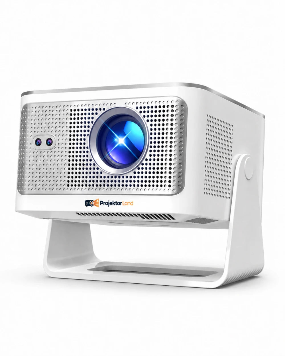 Projektorland Horizon Max – vista del proyector con logotipo, formato vertical 4:5