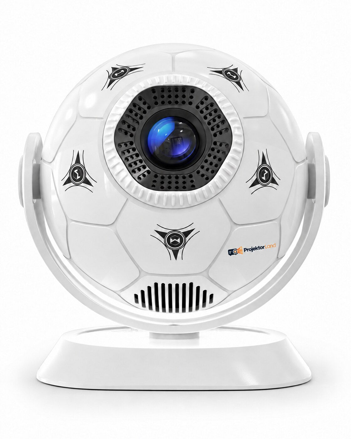 Projektorland Orbit – vista del proyector con logotipo, formato vertical 4:5