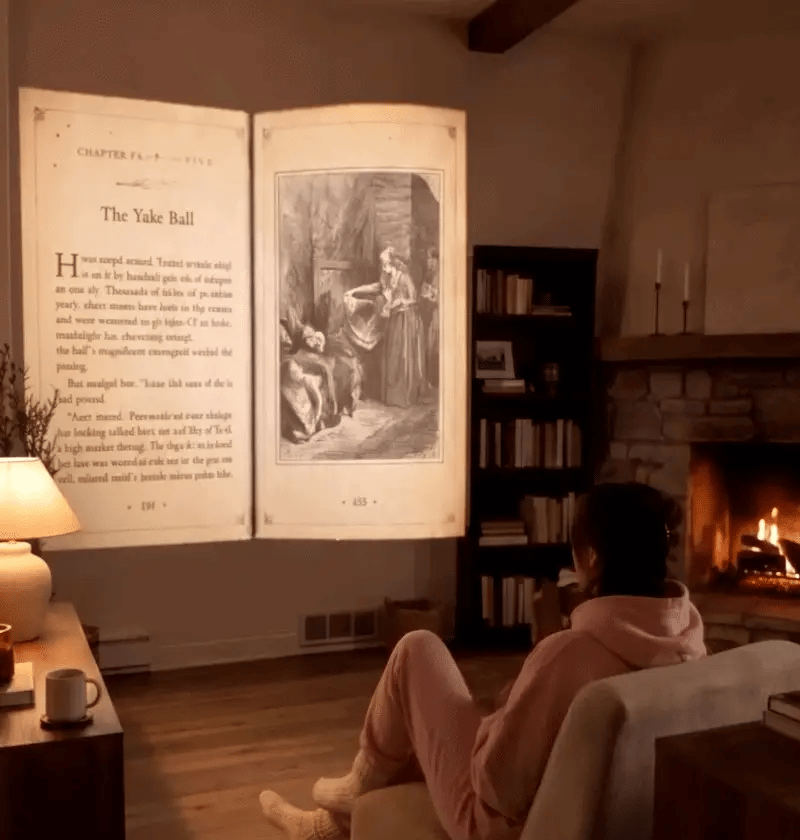 Lee libros en el techo