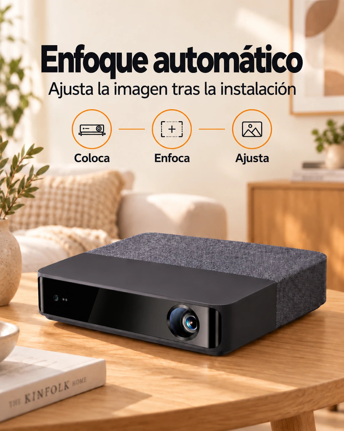 Projektorland Aura Laser – proyector láser compatible con 4K UHD, 1100 lúmenes ANSI, Full HD nativo