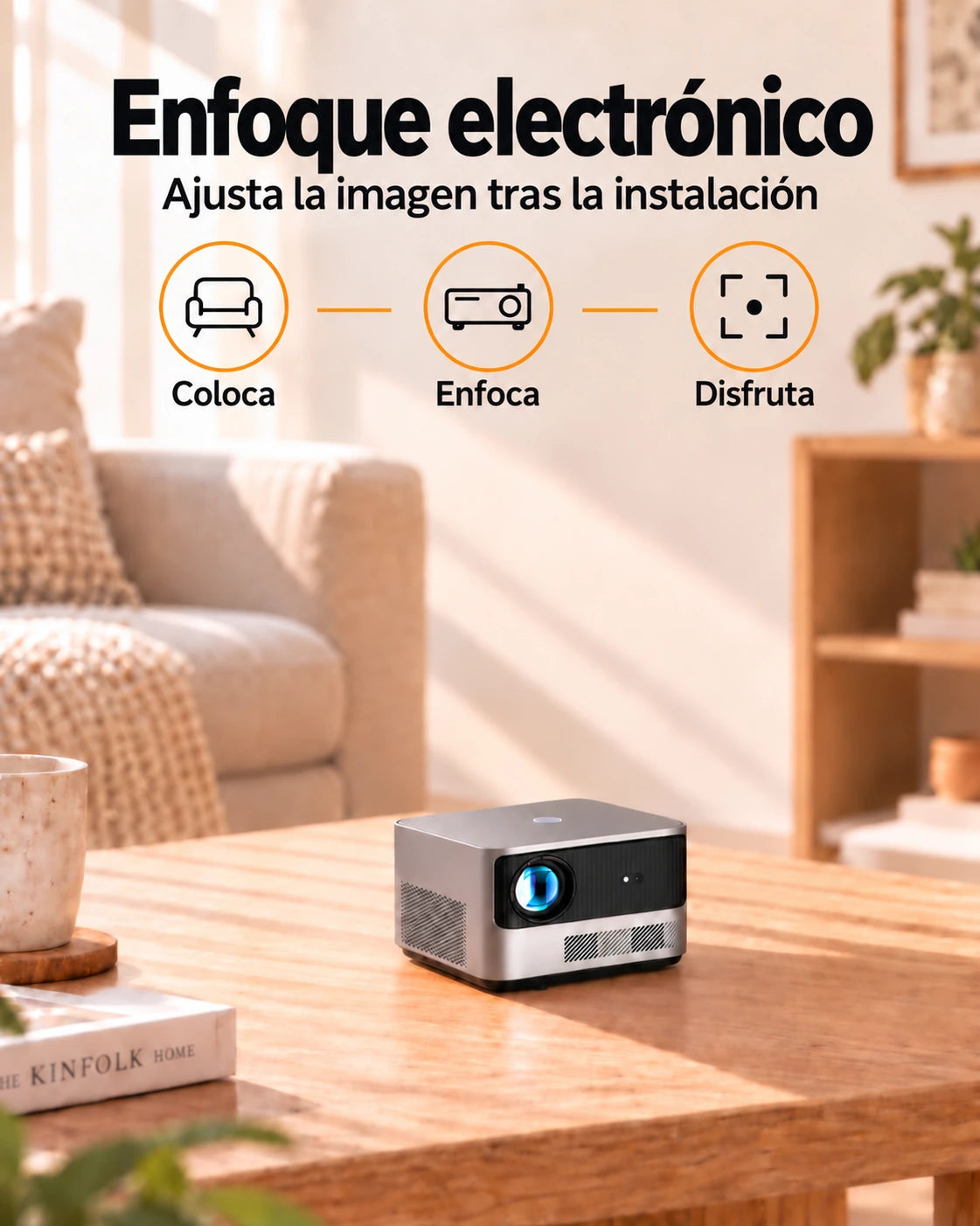 Projektorland Grand Cinema – compatible con 4K, Full HD 1080p, 580 lúmenes ANSI, HDMI y USB