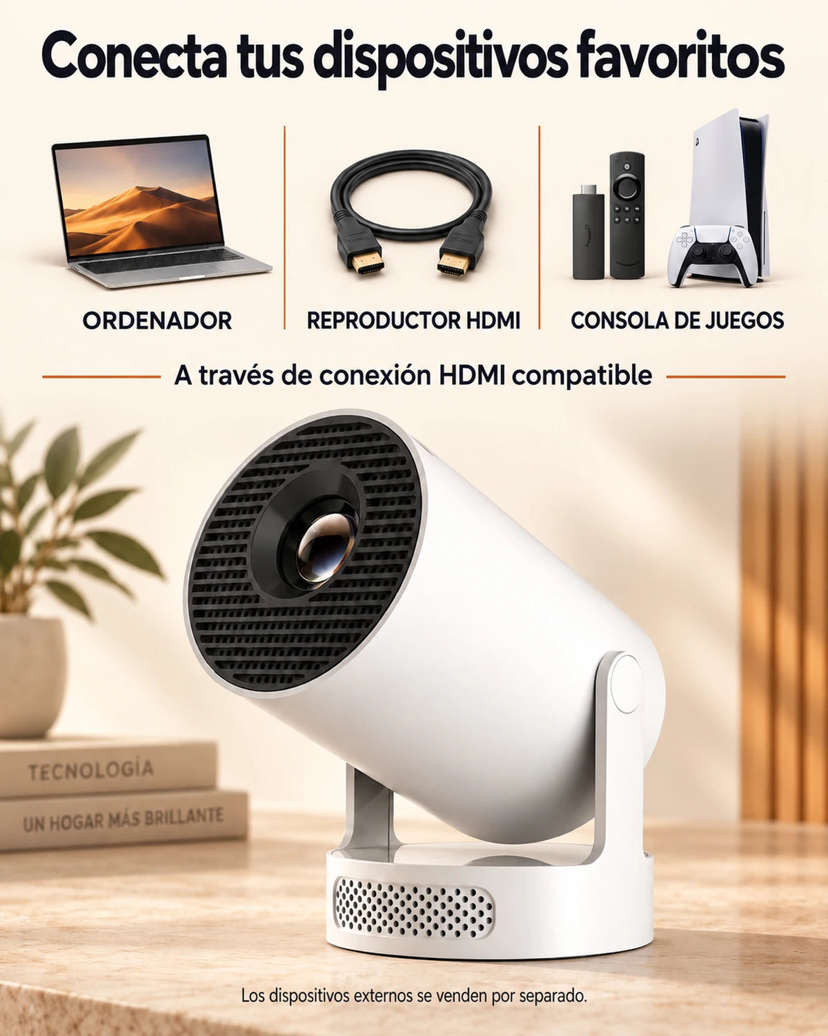 Proyector compatible con 4K, 330 lúmenes ANSI – Luma One, Wi-Fi 6 y Bluetooth 5.0